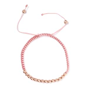 Beaded Bracelet in 14K Rose Gold Over Sterling Silver (7.25 In)