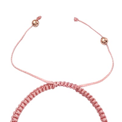 Beaded Bracelet in 14K Rose Gold Over Sterling Silver (7.25 In)