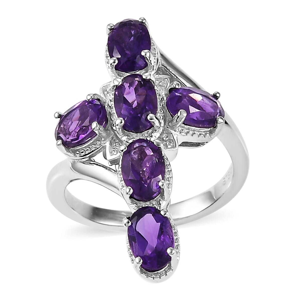Karis African Amethyst 2.50 ctw Ring in Platinum Bond (Size 9.0) image number 0