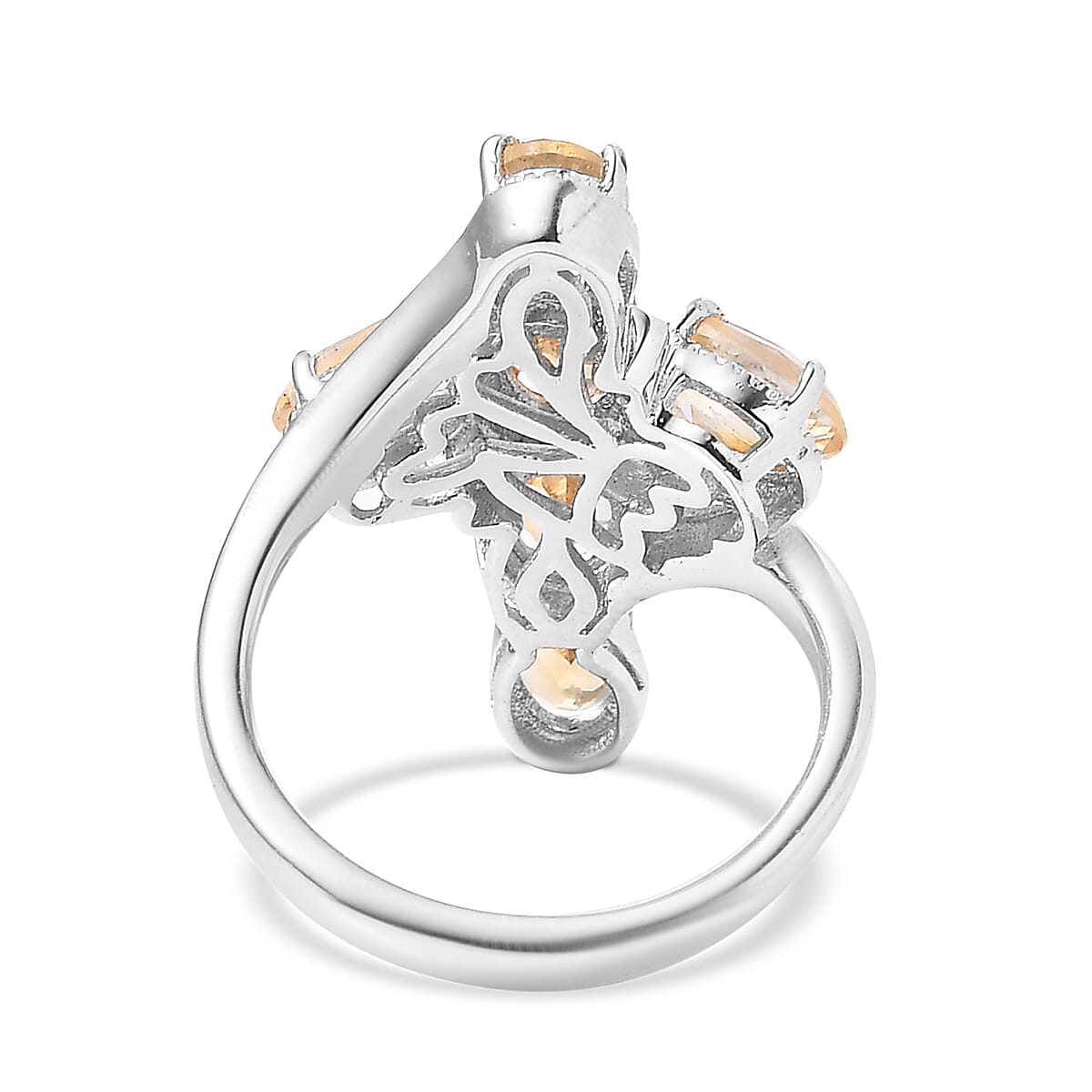 EverTrue Brazilian Citrine 2.50 ctw Ring in Platinum Bond (Size 7.0) image number 4