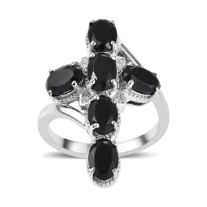 Karis Black Spinel 4.10 ctw Ring in Platinum Bond (Size 10.0)