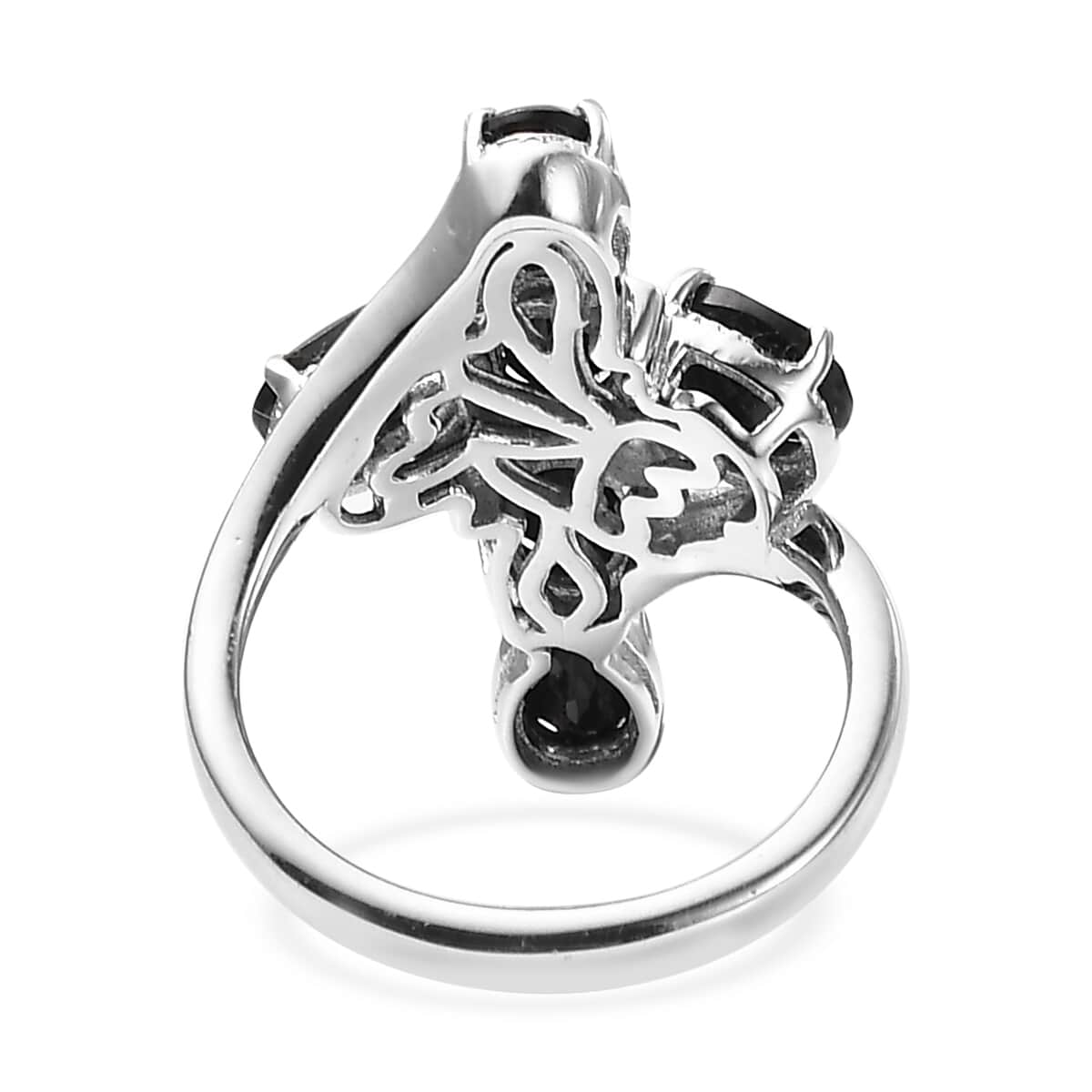 Karis Black Spinel 4.10 ctw Ring in Platinum Bond (Size 10.0) image number 4