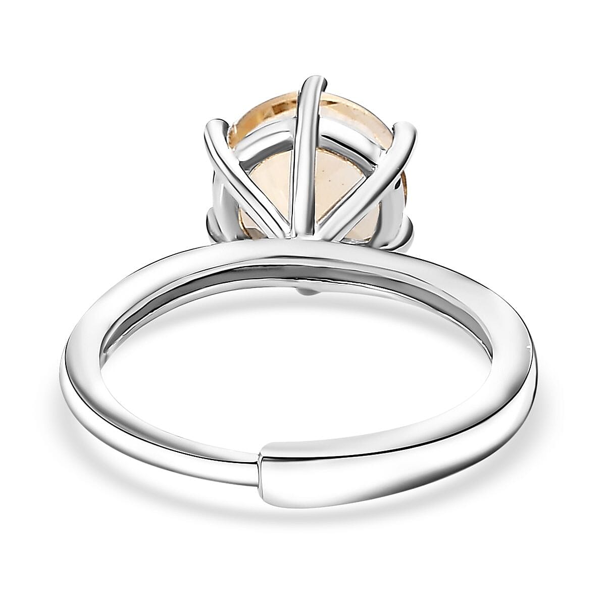 Karis Brazilian Citrine 1.80 ctw Adjustable Solitaire Ring in Platinum Bond (Size 11.0)