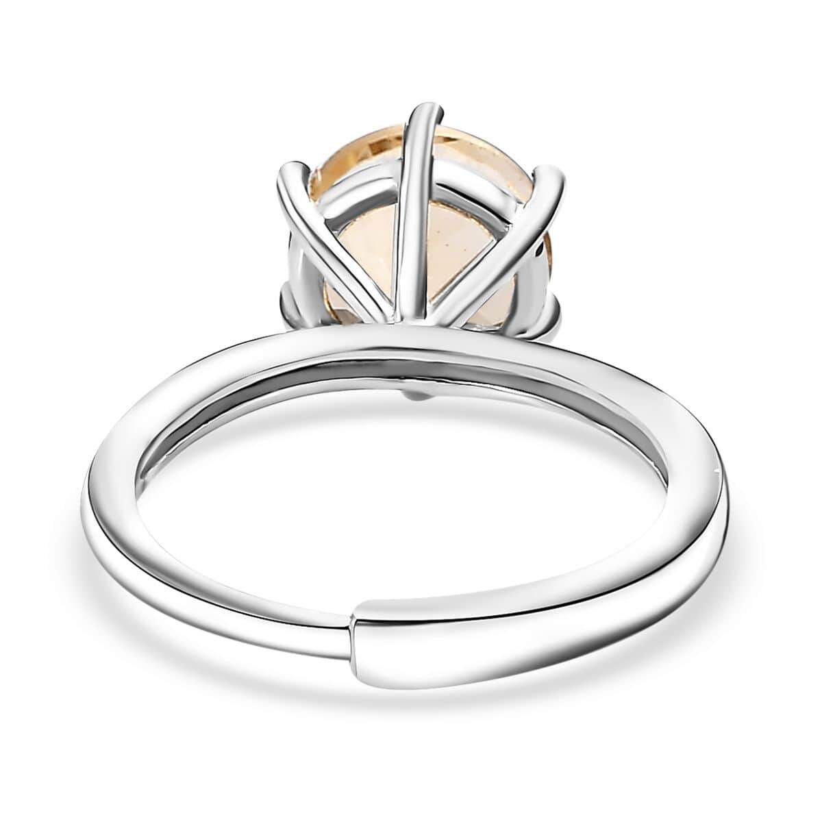 Karis Brazilian Citrine Adjustable Solitaire Ring in Platinum Bond (Size 11.0) 1.80 ctw image number 4