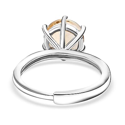 Karis Brazilian Citrine 1.80 ctw Adjustable Solitaire Ring in Platinum Bond (Size 11.0)