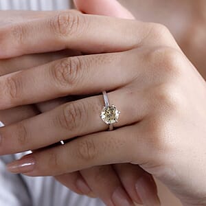 Karis Brazilian Citrine 1.80 ctw Adjustable Solitaire Ring in Platinum Bond (Size 8.0)