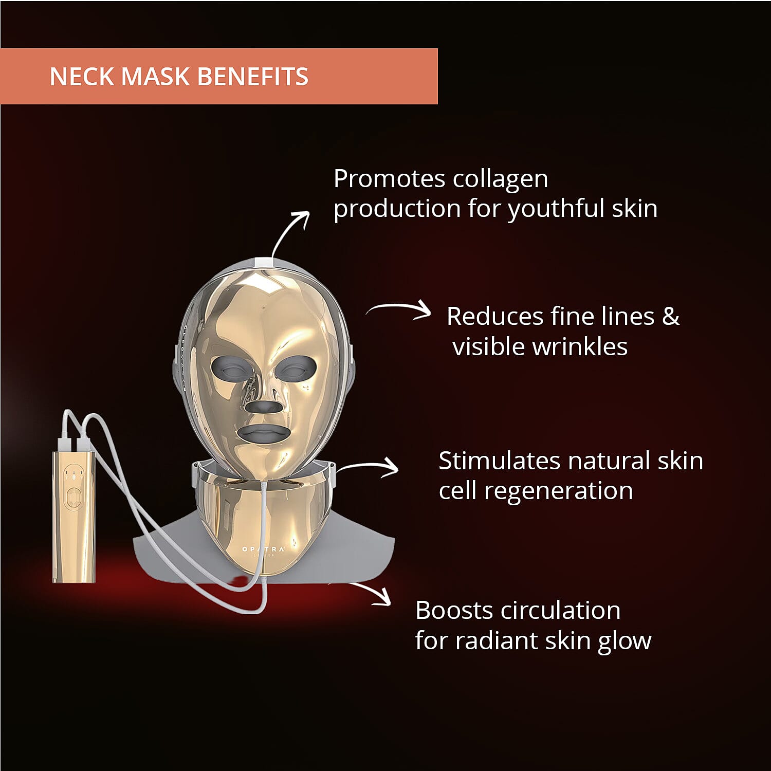 Opatra Cleo Gold LED Rejuvenation Mask (Lifetime Warranty)