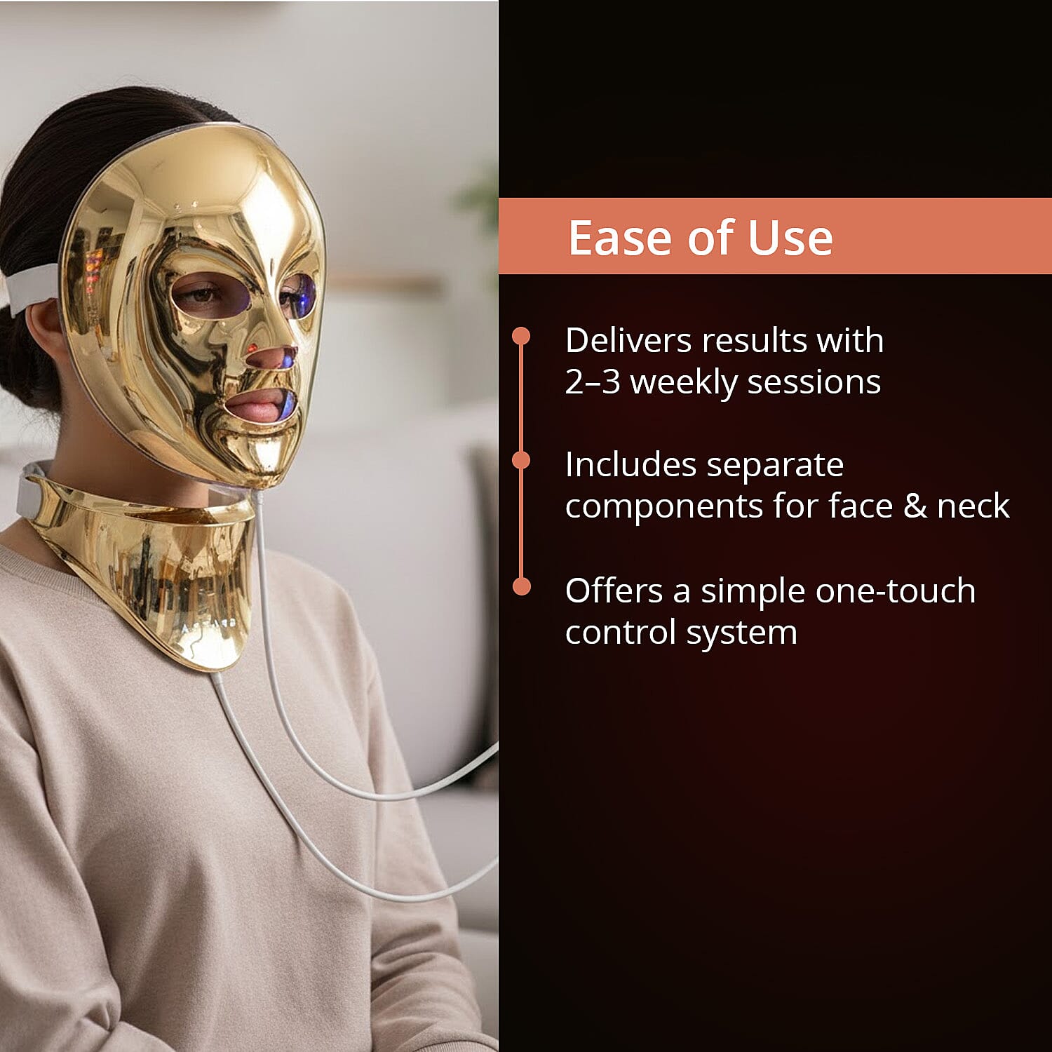 Opatra Cleo Gold LED Rejuvenation Mask (Lifetime Warranty)