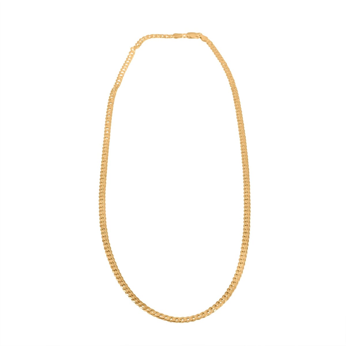 Flat Curb Necklace in 14K YG Over Sterling Silver 10.70 Grams 24 Inches image number 2