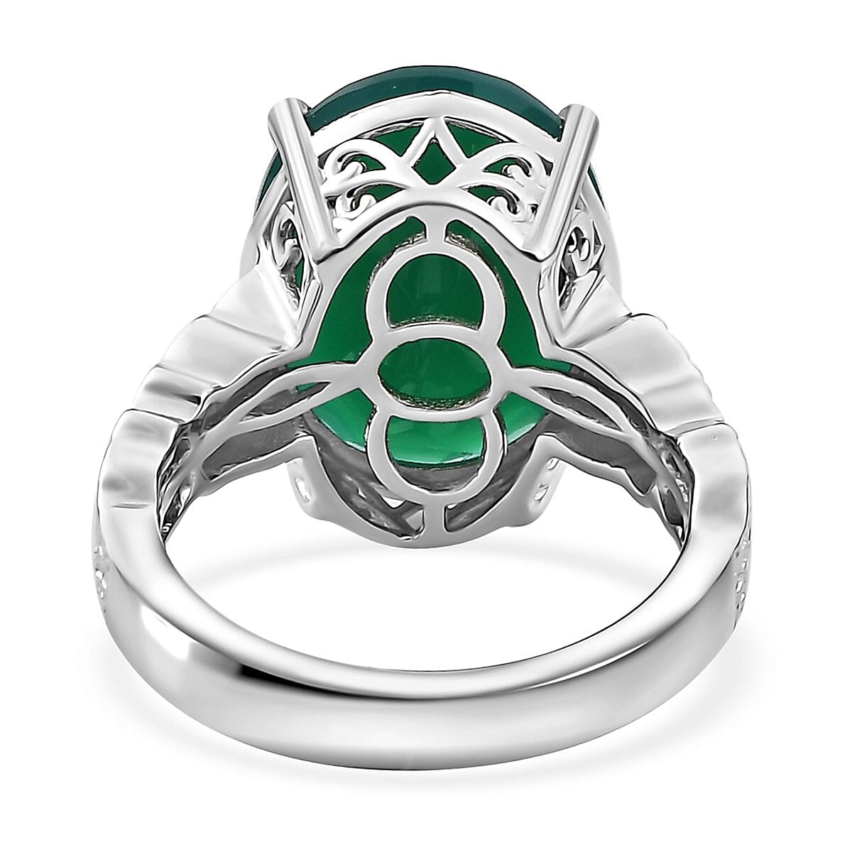 Karis Verde Onyx 7.90 ctw Forest Enigma Ring in Platinum Bond (Size 10.0)
