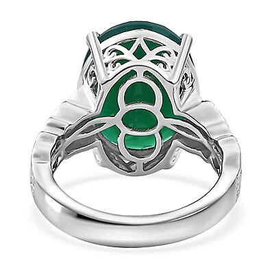 Karis Verde Onyx 7.90 ctw Forest Enigma Ring in Platinum Bond (Size 10.0)