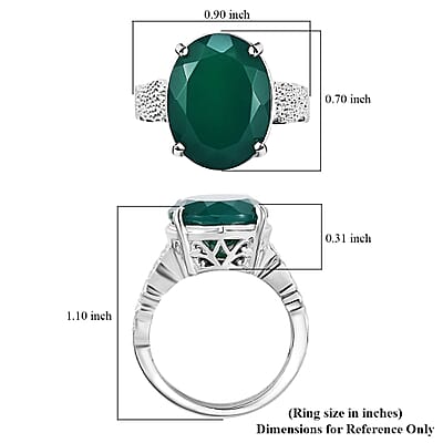 Karis Verde Onyx 7.90 ctw Forest Enigma Ring in Platinum Bond (Size 10.0)