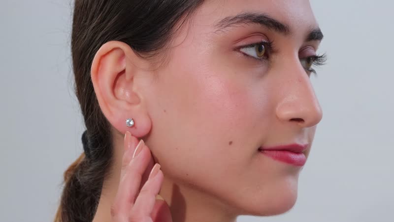 J Francis Embellished with Zirconia by Swarovski Stud Earrings in 18K RG Over Sterling Silver 2.60 ctw