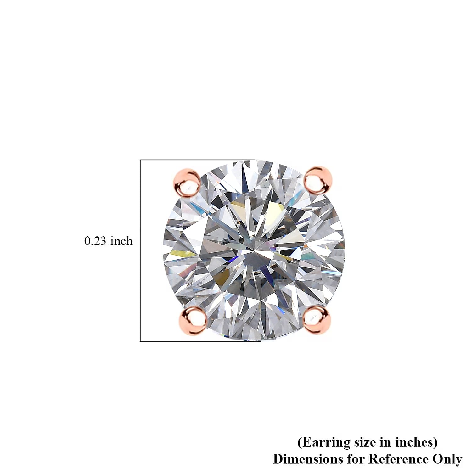 D'Joy J Francis Embellished with Zirconia by Swarovski 3.0 ctw Stud Earrings in 18K RG Over Sterling Silver