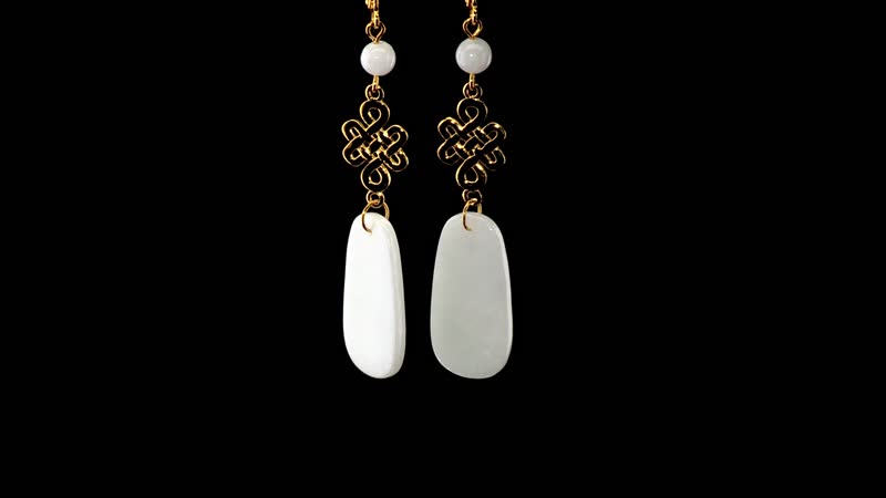 Natural Jade 21.20 ctw Lever Back Earrings in 18K Vermeil Yellow Gold Over Sterling Silver
