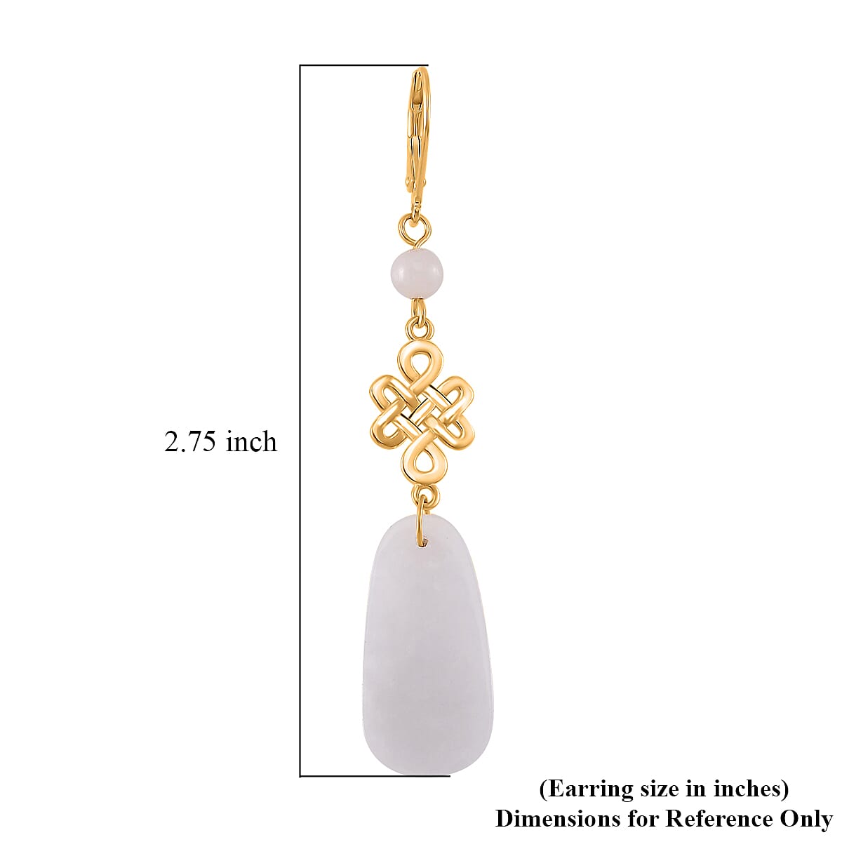 Natural Jade 21.20 ctw Lever Back Earrings in 18K Vermeil Yellow Gold Over Sterling Silver