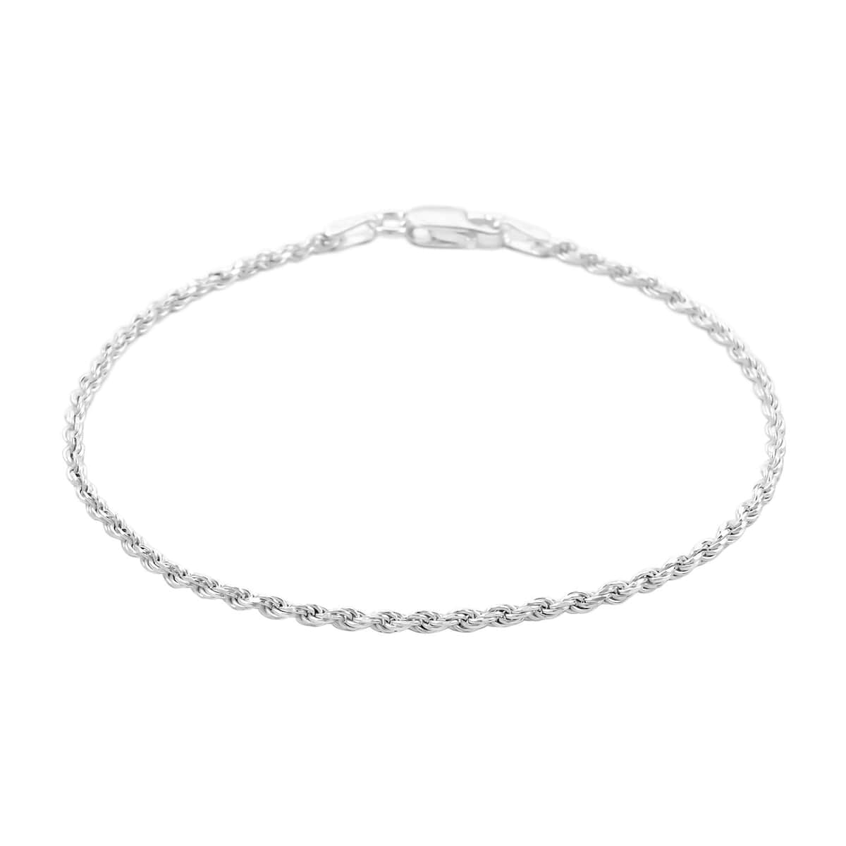 Sterling Silver 1.5mm Rope Bracelet (7.00 In) 2 Grams image number 0