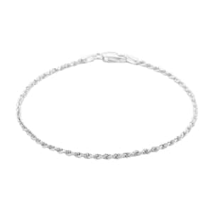 Sterling Silver 1.5mm Rope Bracelet (7.00 In) 2 Grams