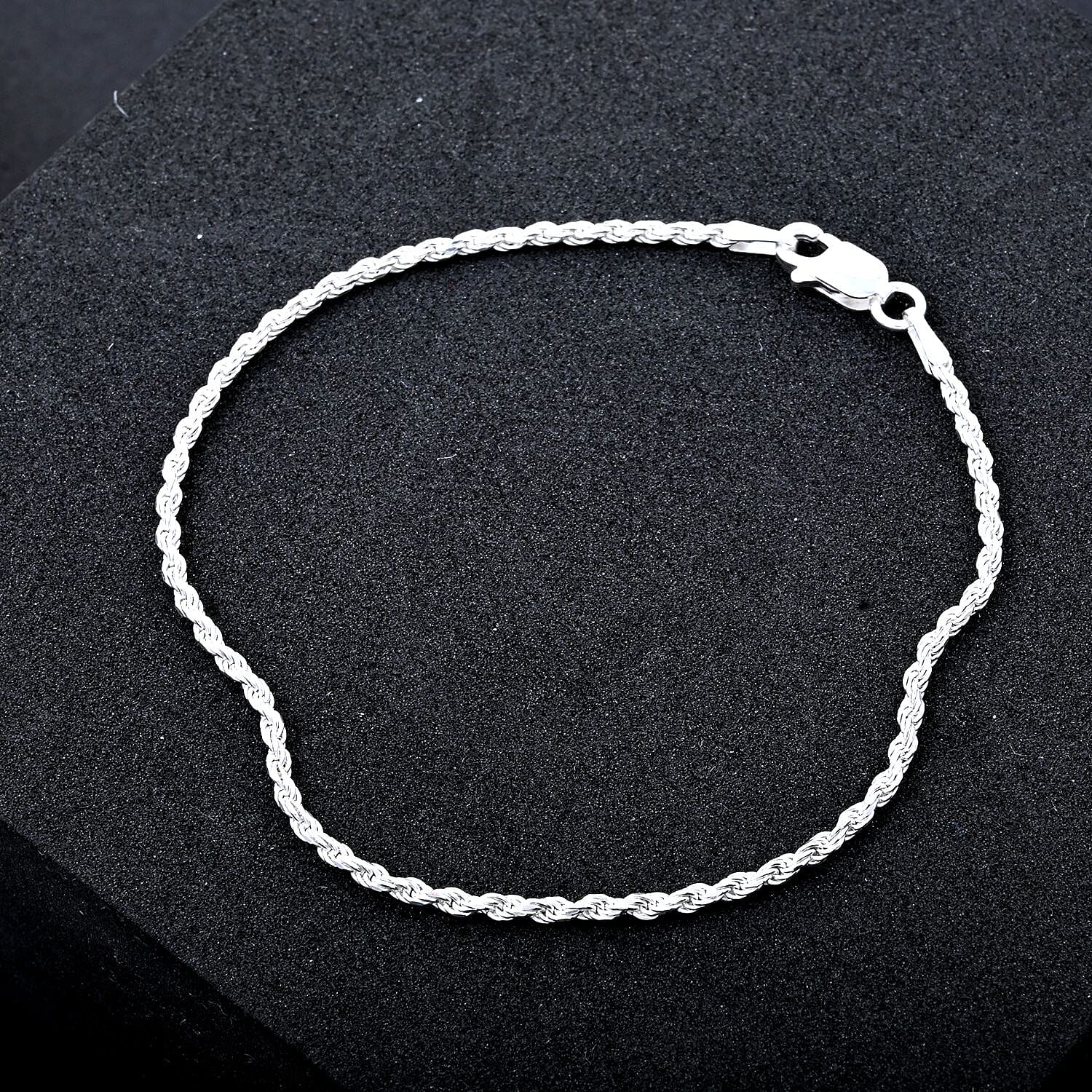 Sterling Silver 1.5mm Rope Bracelet (7.00 In) 2 Grams