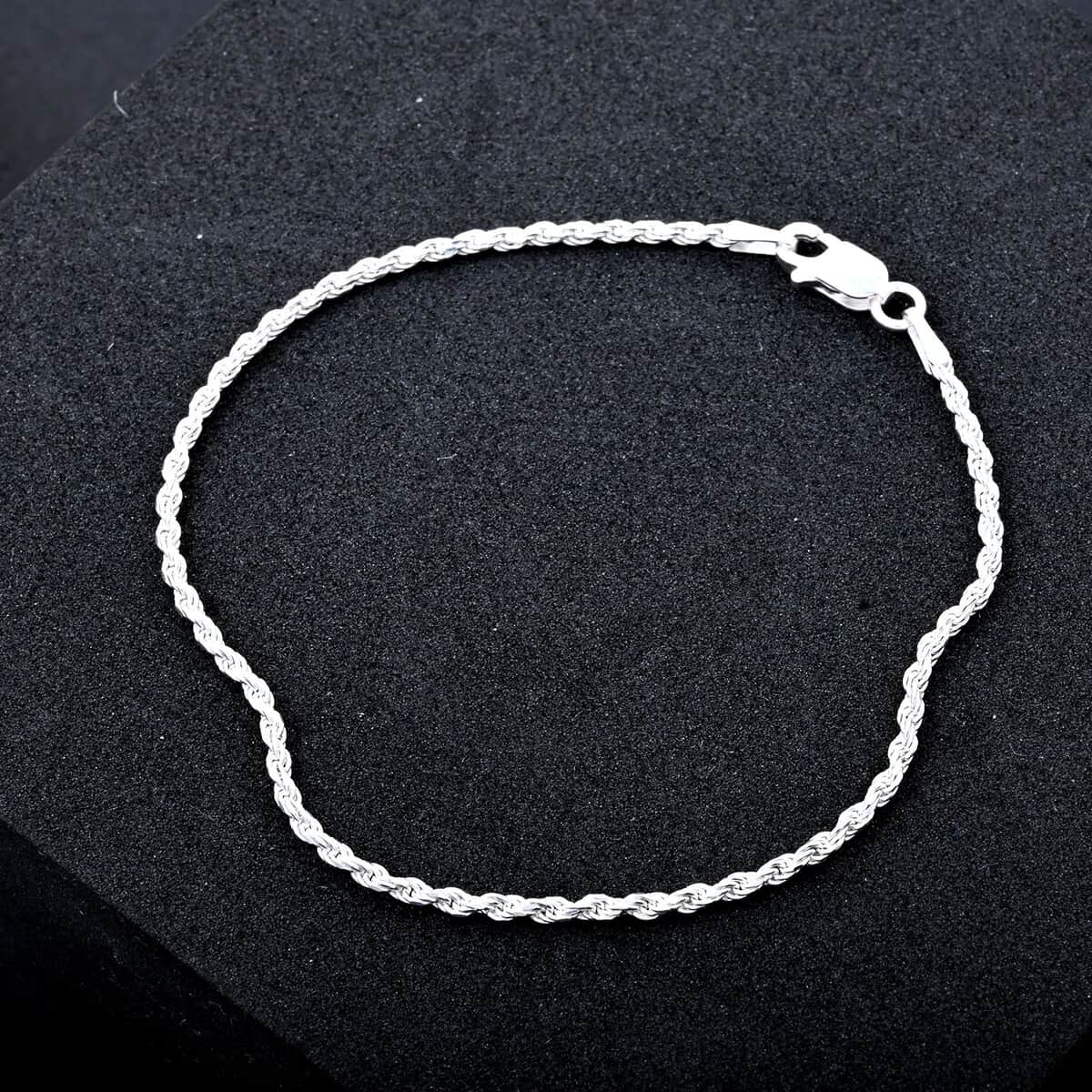 Sterling Silver 1.5mm Rope Bracelet (7.00 In) 2 Grams image number 1