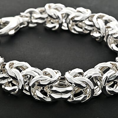 Sterling Silver Bracelet (7.50 In) 17.60 Grams