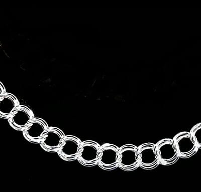 Fancy Link Necklace in Sterling Silver 21.5 Grams 20 Inches