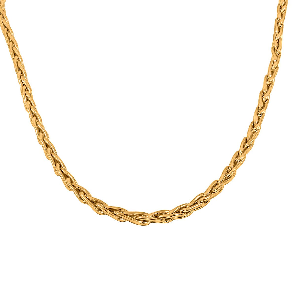 Fancy Link Necklace in 14K Yellow Gold Over Sterling Silver 21.5 Grams 20 Inches image number 0