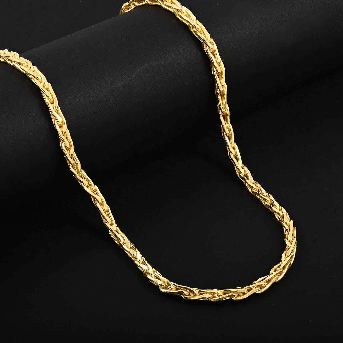 Fancy Link Necklace in 14K Yellow Gold Over Sterling Silver 21.5 Grams 20 Inches image number 2