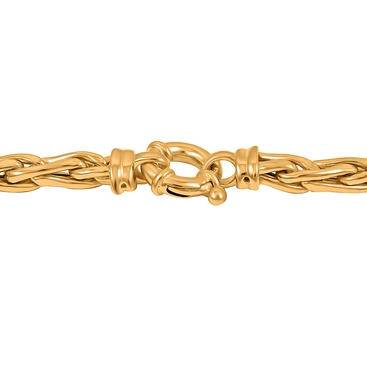 Fancy Link Necklace in 14K Yellow Gold Over Sterling Silver 21.5 Grams 20 Inches image number 3