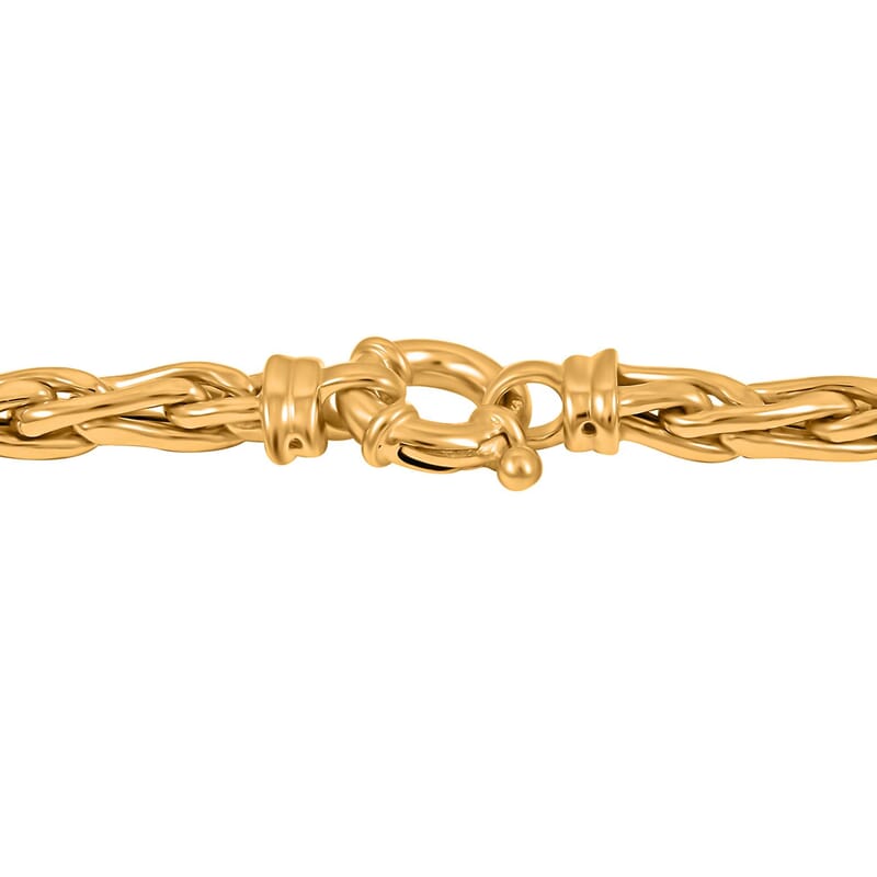 Fancy Link Necklace in 14K Yellow Gold Over Sterling Silver 21.5 Grams 20 Inches