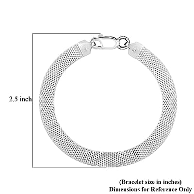 Flat Coryana Bracelet in Sterling Silver 6.50 Grams (7.50 In)