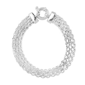 Silken Weave Chain Bracelet in Sterling Silver 10.90 Grams (7.50 In)