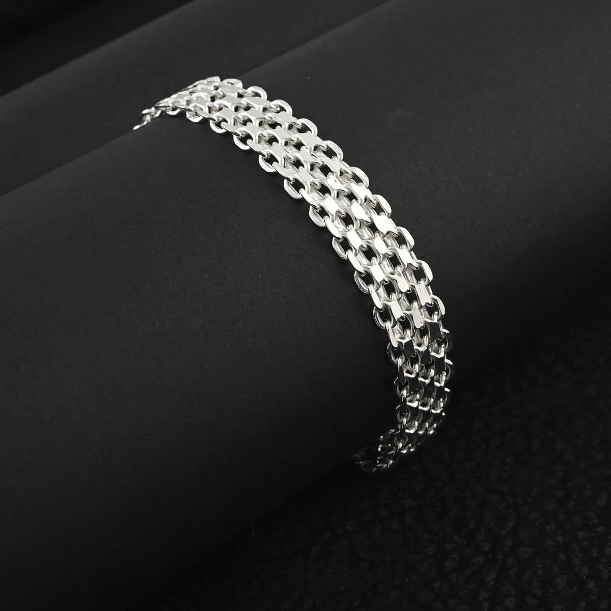 Silken Weave Chain Bracelet in Sterling Silver 10.50 Grams (7.50 In) image number 1