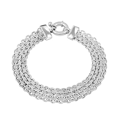 Silken Weave Chain Bracelet in Sterling Silver 10.90 Grams (7.50 In)
