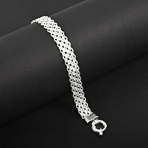 Silken Weave Chain Bracelet in Sterling Silver 10.90 Grams (7.50 In)