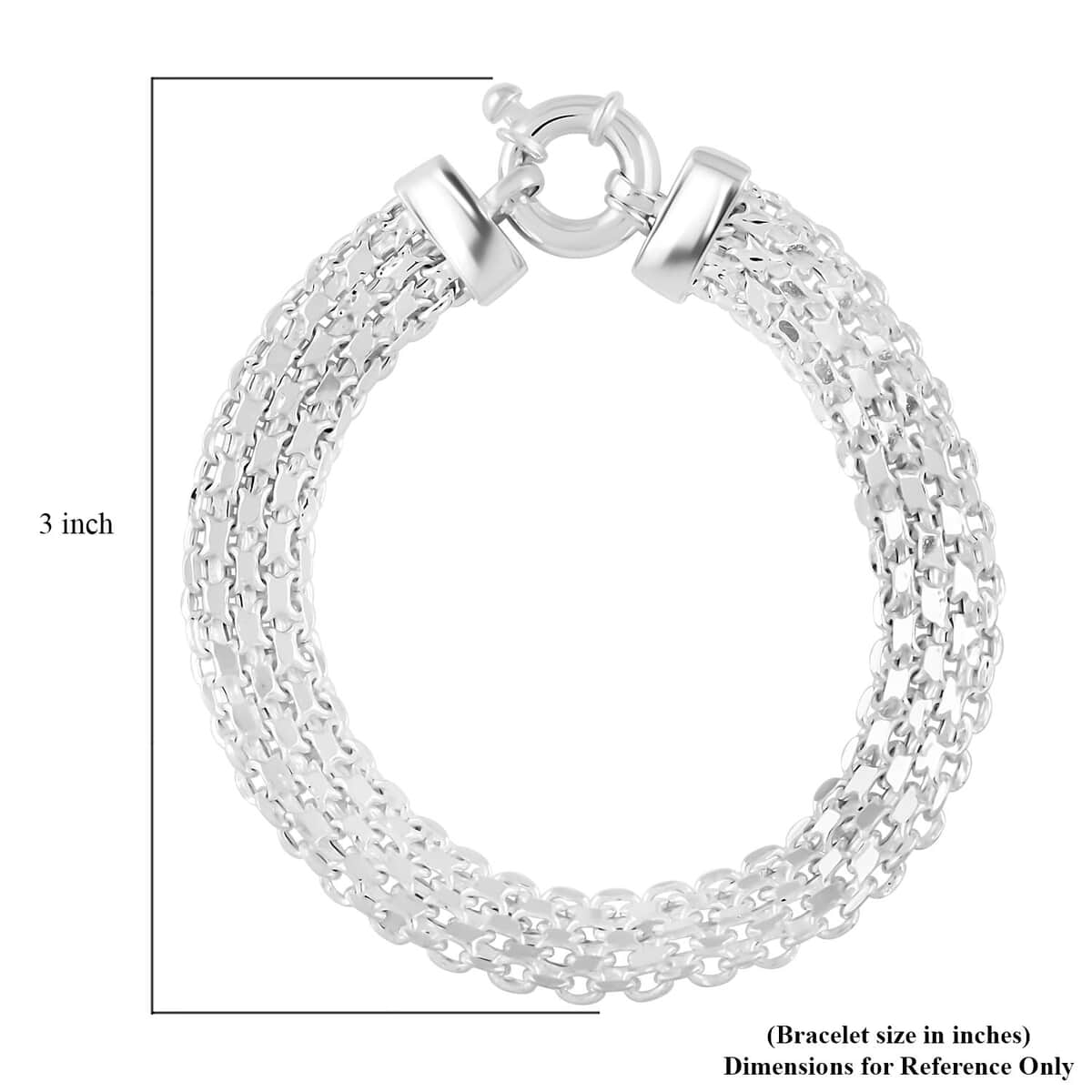 Silken Weave Chain Bracelet in Sterling Silver 10.50 Grams (7.50 In) image number 3