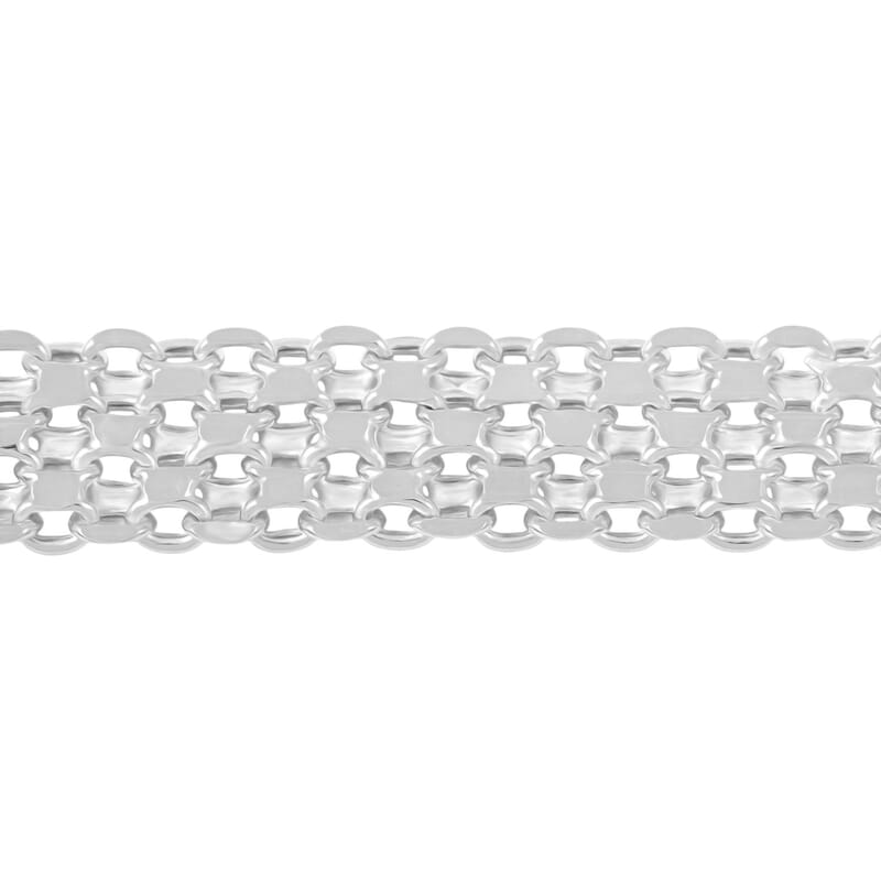 Silken Weave Chain Bracelet in Sterling Silver 10.90 Grams (7.50 In)