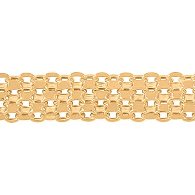 Silken Weave Chain Bracelet in 14K Yellow Gold Over Sterling Silver 10.90 Grams (7.50 In)
