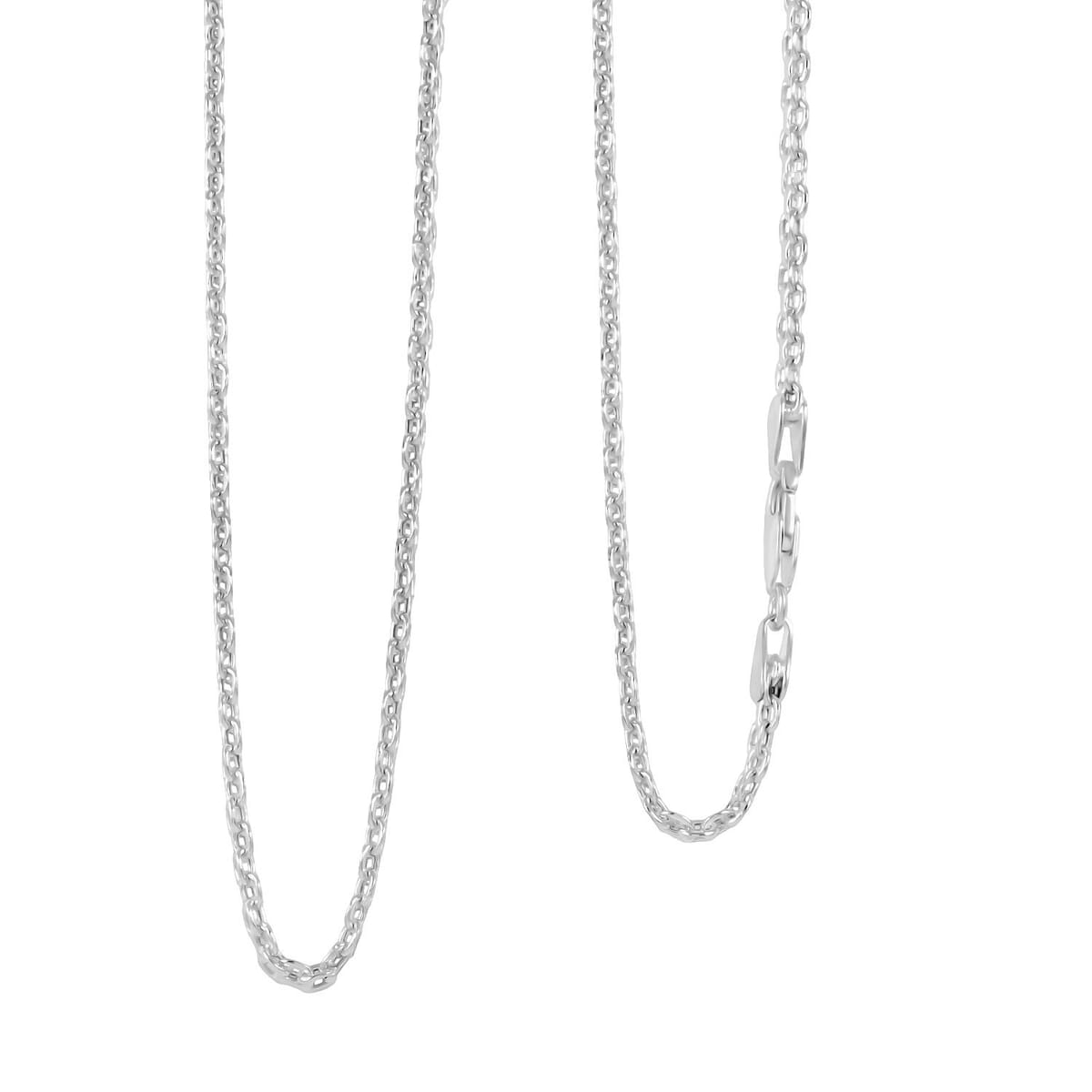 Double Bismark Chain Necklace in Sterling Silver 9.90 Grams 20 Inches image number 0