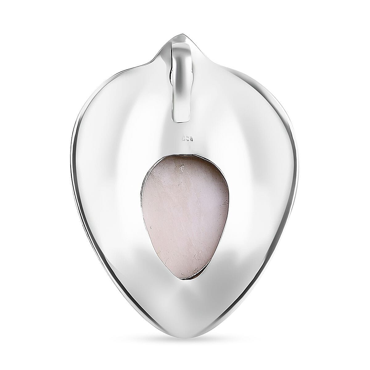 Bali Goddess Carved Bone and Rose De France Amethyst 1.80 ctw Pendant without Chain in Sterling Silver 