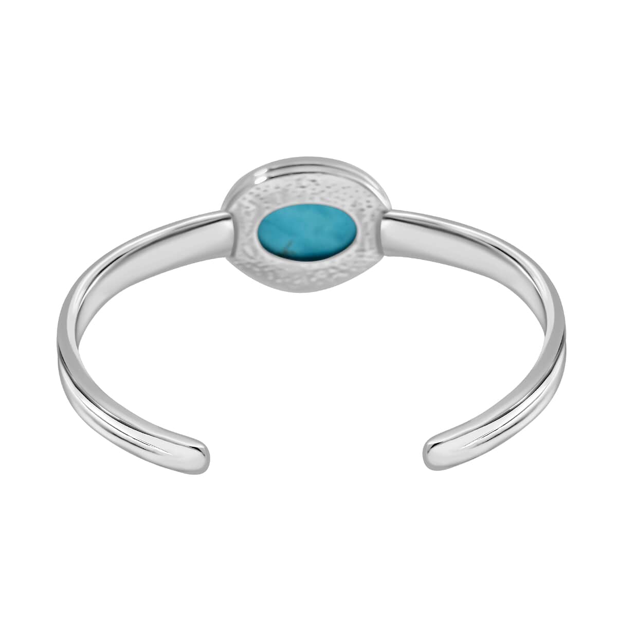 Seven Chakra Multi Gemstone 59.50 ctw Bangle Bracelet in Stainless Steel (7.0 In) image number 4