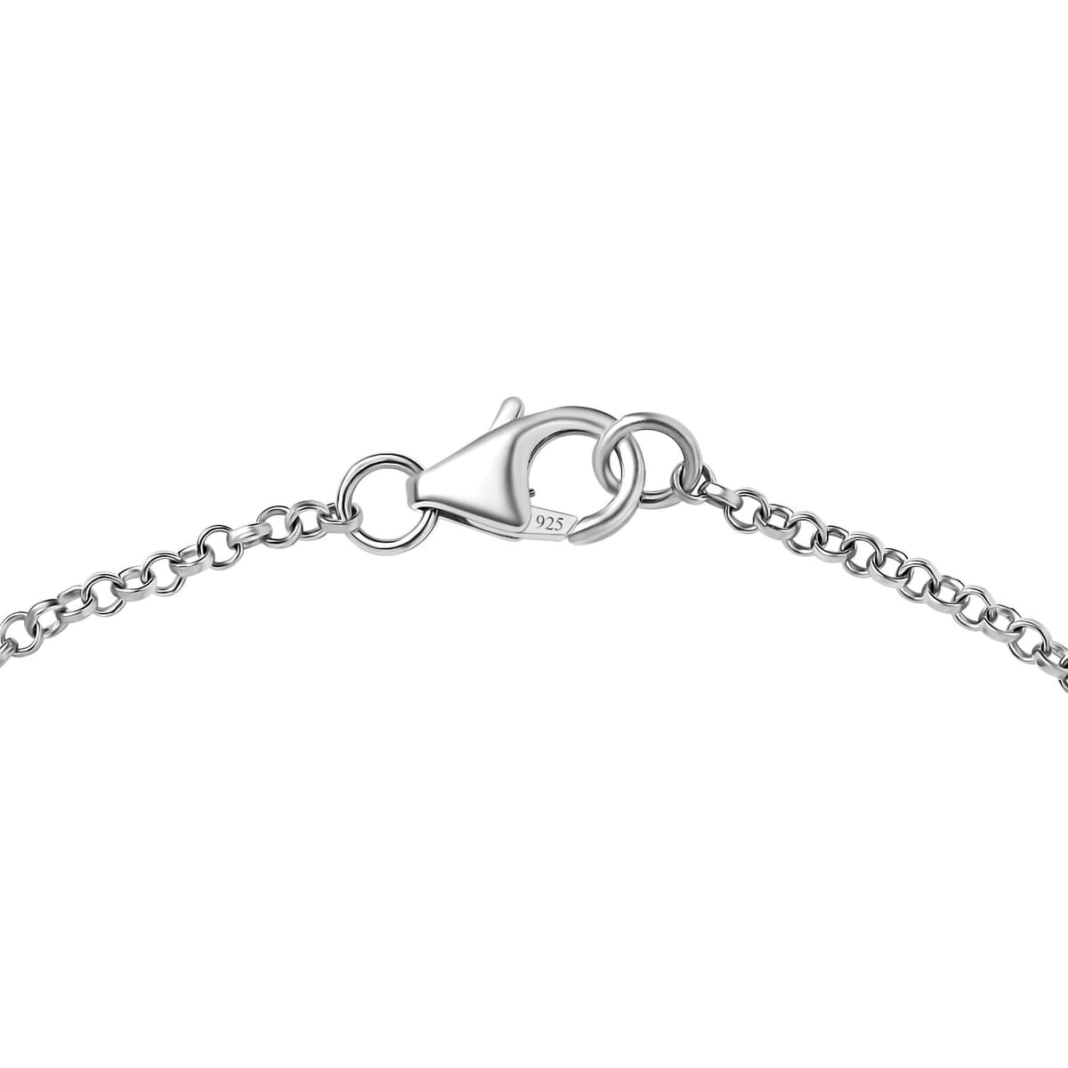 Premium Kashmir Kyanite and White Zircon 19.15 ctw Sea Waves Necklace in Rhodium Over Sterling Silver 18-20 Inches image number 4