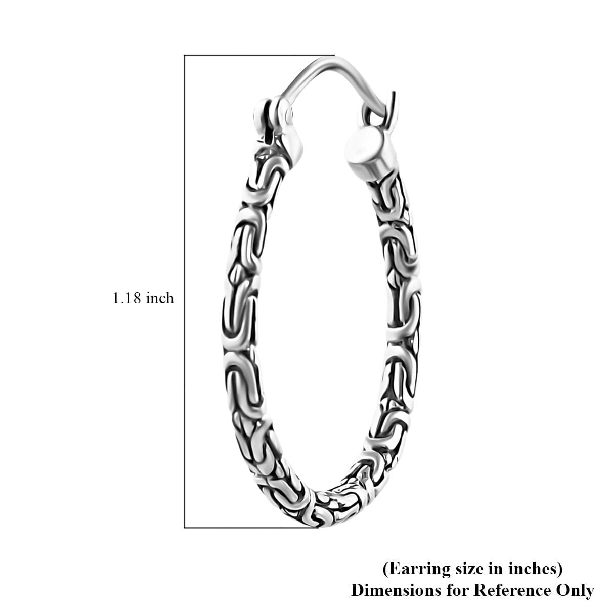 Bali Legacy Sterling Silver Borobudur Hoop Earrings 6.50 Grams image number 5