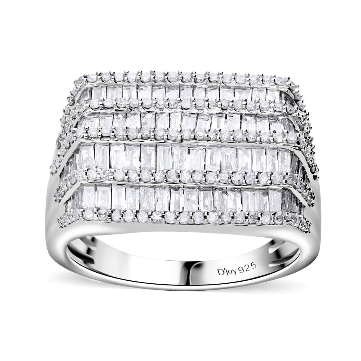 Diamond 2.00 ctw Ring in Platinum Over Sterling Silver (Size 10.0) image number 0