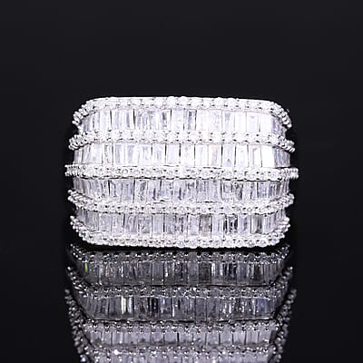 Diamond 2.00 ctw Ring in Platinum Over Sterling Silver (Size 10.0)