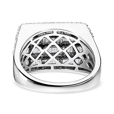 Diamond 2.00 ctw Ring in Platinum Over Sterling Silver (Size 10.0)
