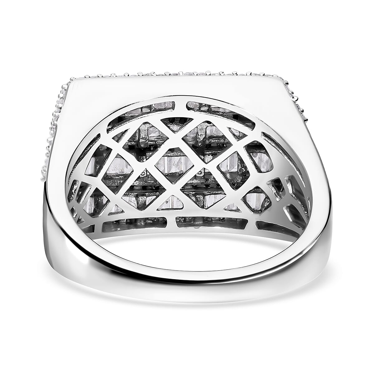 Diamond 2.00 ctw Ring in Platinum Over Sterling Silver (Size 7.0) image number 4