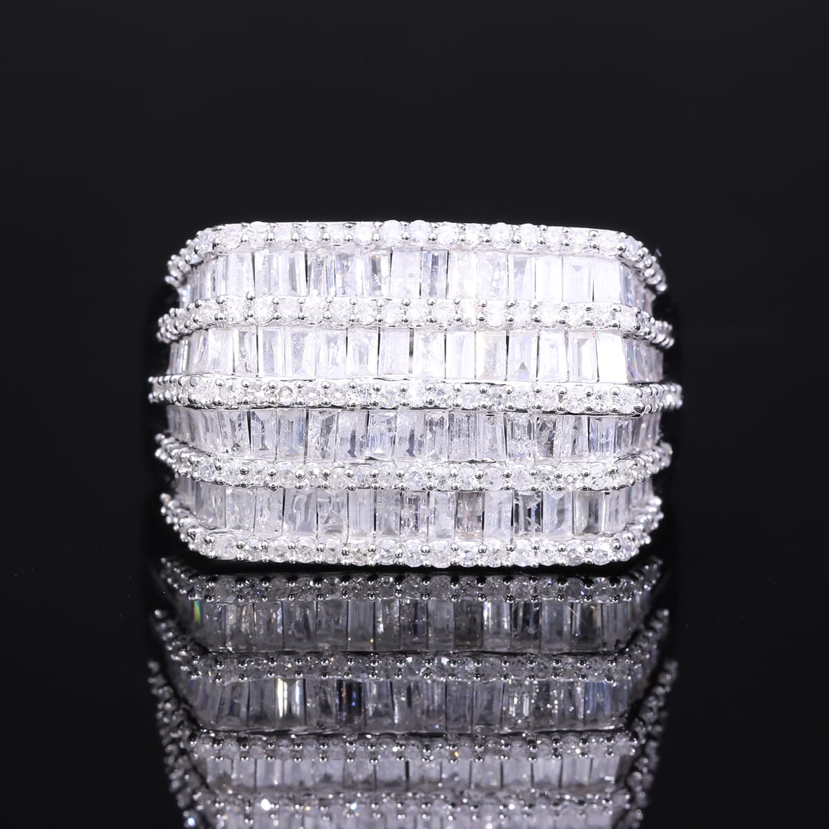 Diamond 2.00 ctw Ring in Platinum Over Sterling Silver (Size 9.0) image number 1