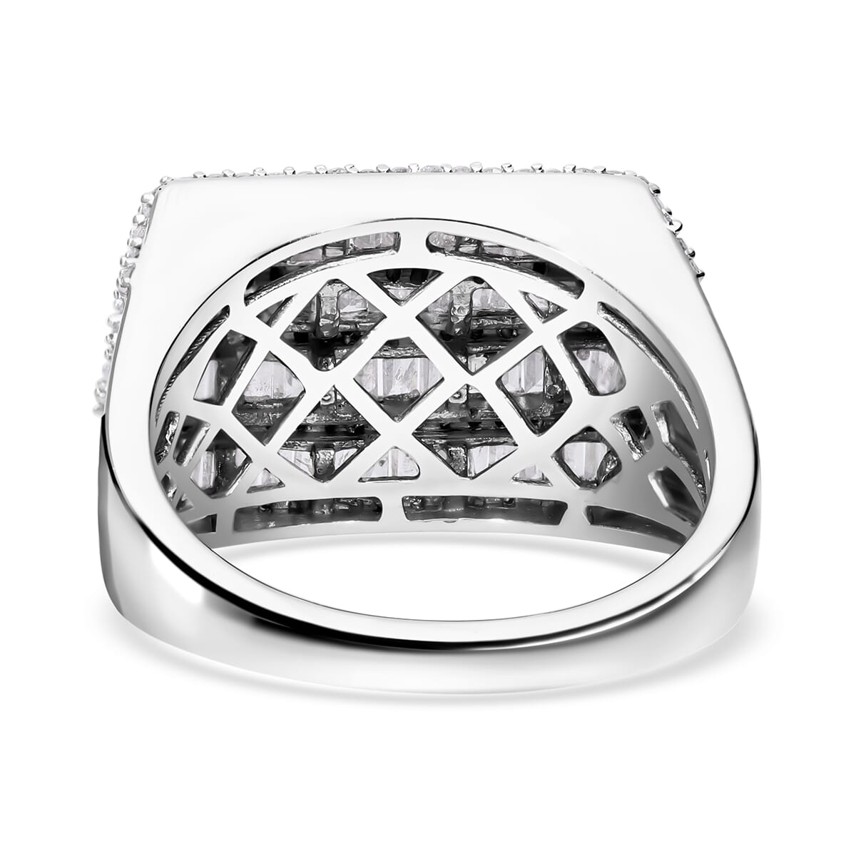 Diamond 2.00 ctw Ring in Platinum Over Sterling Silver (Size 9.0) image number 4