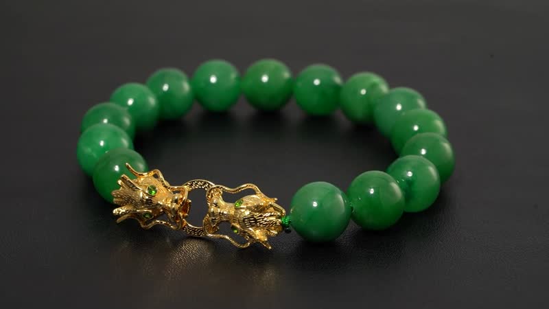 Green Jade (D) and Chrome Diopside 250.50 ctw Bracelet in 18K Vermeil Yellow Gold Over Sterling Silve (8.25 In)